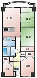 徳山河東マンション 4LDKの間取図画像