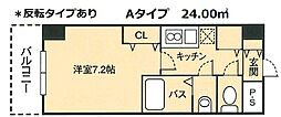 KSBドミール谷町 1Kの間取図画像