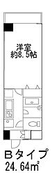 ヒューリックレジデンス参宮橋 1Kの間取図画像