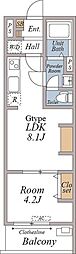 リブリ・フェリス鹿島 1LDKの間取図画像
