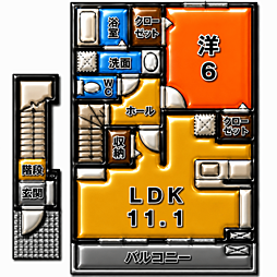 エテルノ・カーサ 1LDKの間取図画像