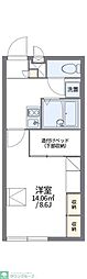 レオパレスガーネット 1Kの間取図画像