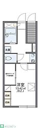 レオパレスハイフィールド 1Kの間取図画像
