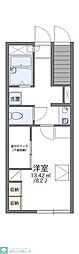 レオパレスリバティ・ハシ 1Kの間取図画像