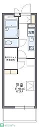レオパレスCREST 1Kの間取図画像
