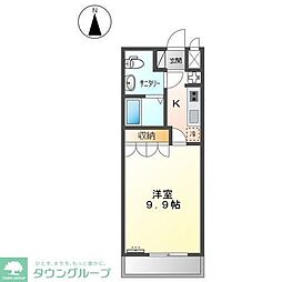 ドリームハイム 1Kの間取図画像