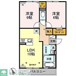 EstateZENC 2LDKの間取図画像
