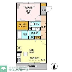 サンライトレジデンス駒形 1LDKの間取図画像