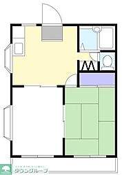 レジデンス宮内A 2DKの間取図画像
