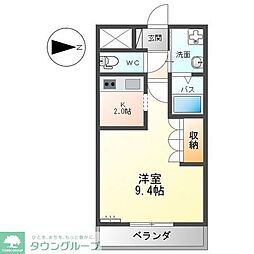 グリルス1 1Kの間取図画像