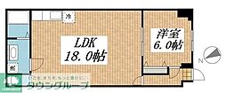 ジョリメゾン 1LDKの間取図画像