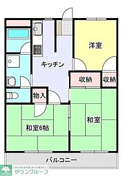 メゾンドカメリア 3DKの間取図画像