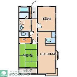 北の街館1号館 2LDKの間取図画像