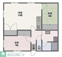 アルファビル 2LDKの間取図画像