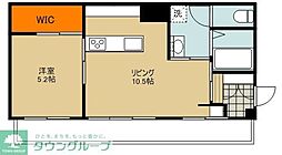 アビタシオン松葉 1LDKの間取図画像