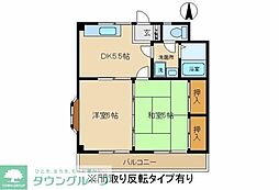 ノースビレッジA 2DKの間取図画像