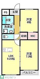 グラン3 2LDKの間取図画像