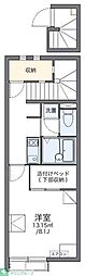 レオネクストアートラスTaka 1Kの間取図画像