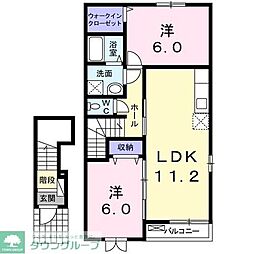 マーベラスノーヴァ 2LDKの間取図画像
