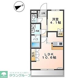 ソレイユ 1LDKの間取図画像