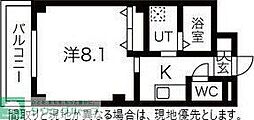 ルパンハウス 1Kの間取図画像