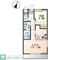 ラティール 1LDKの間取図画像