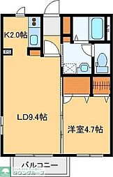 パルG 1LDKの間取図画像