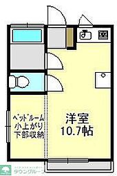 都島シャルム ワンルームの間取図画像