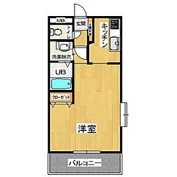 PARKSIDEVIEW ワンルームの間取図画像