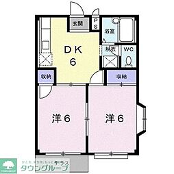 プチビアンカ 2DKの間取図画像