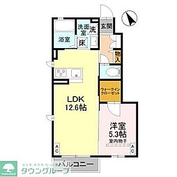エルヴィエント 1LDKの間取図画像