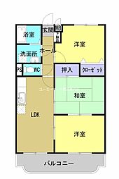 サンパティークD 3LDKの間取図画像