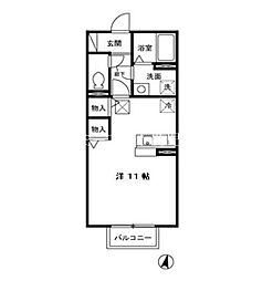 モナリエ川上 ワンルームの間取図画像