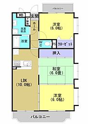スカイヒルK 3LDKの間取図画像