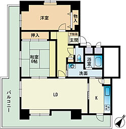 ウィステリアタカミヤ 2LDKの間取図画像