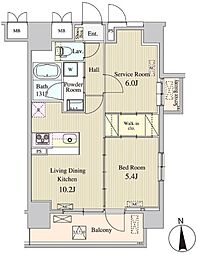 ザ・マグノリアガーデン恵比寿 1SLDKの間取図画像