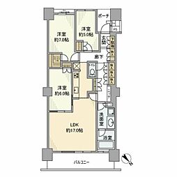 シティタワー品川 3LDKの間取図画像