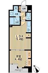 THEPALMSヨヨギウエハラバートテラス 1LDKの間取図画像
