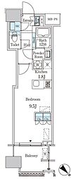 レガシス中目黒 ワンルームの間取図画像