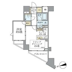 ザ・パークハウス渋谷笹塚 1LDKの間取図画像