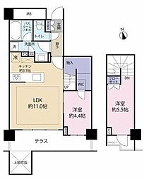 オープンレジデンシア神楽坂プレイス 2SLDKの間取図画像