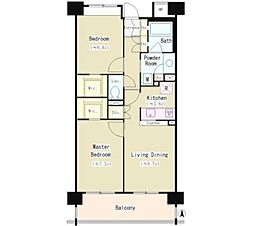 ATGPark東品川 2LDKの間取図画像