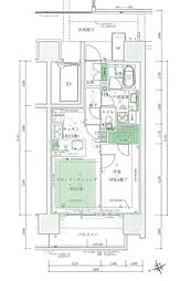 プライムパークス品川シーサイドザ・レジデンス 1LDKの間取図画像