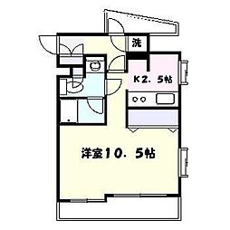 グラーサ渋谷松濤 1Kの間取図画像