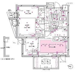 ピアース都立大学 3LDKの間取図画像