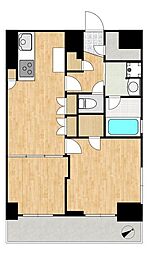 DUARES愛宕虎ノ門 2DKの間取図画像