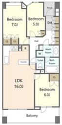 グランフォート用賀 3LDKの間取図画像