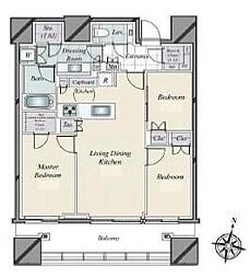 パークコート渋谷ザタワー 3LDKの間取図画像