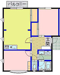 エクセレント希望が丘 2LDKの間取図画像