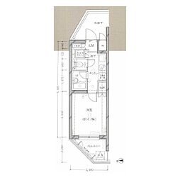 ルーブル都立家政 1Kの間取図画像